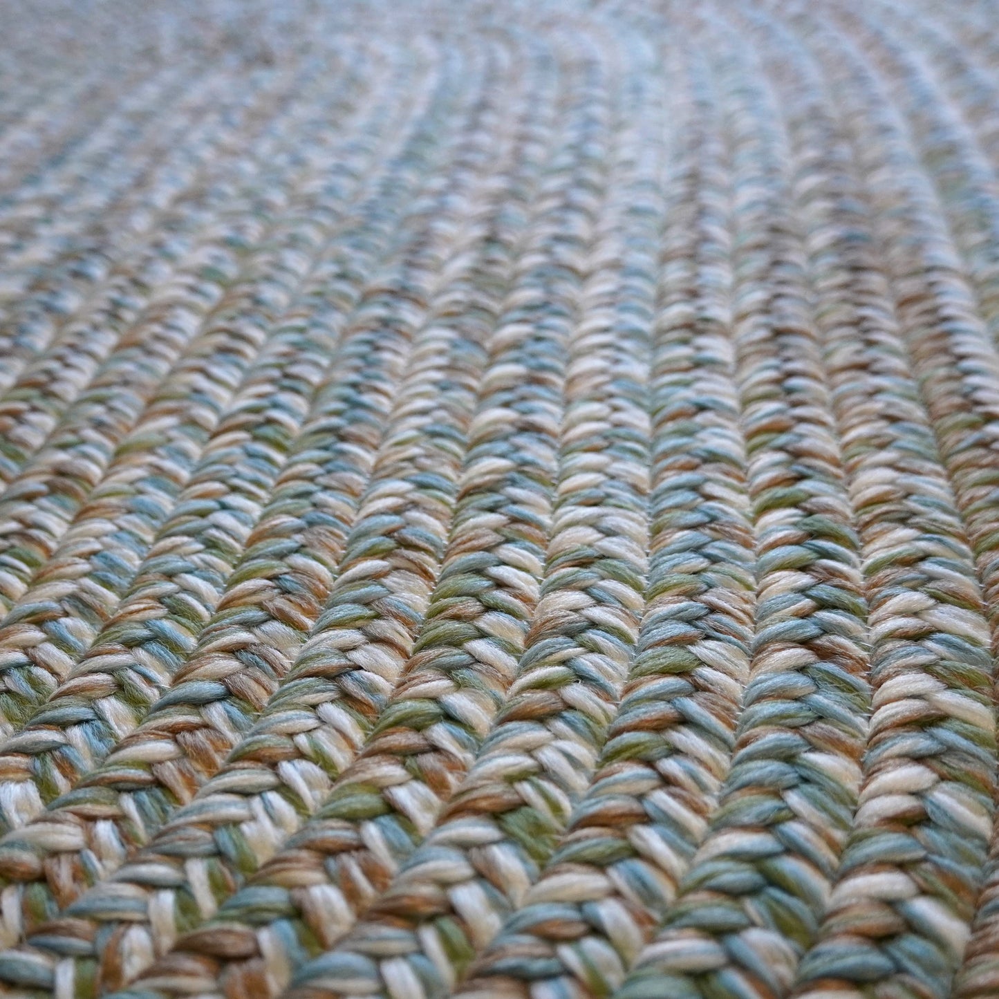 Harbor Lite Braid Green Shore Oval Modern Farmhouse Rug