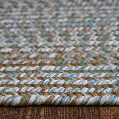 Harbor Lite Braid Green Shore Oval Modern Farmhouse Rug