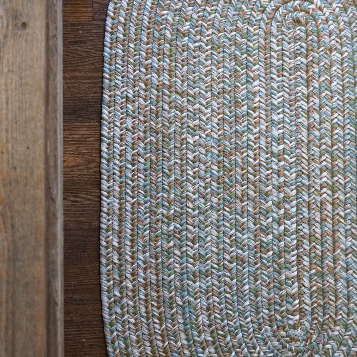 Harbor Lite Braid Green Shore Oval Modern Farmhouse Rug