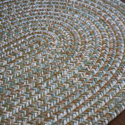 Harbor Lite Braid Green Shore Oval Modern Farmhouse Rug