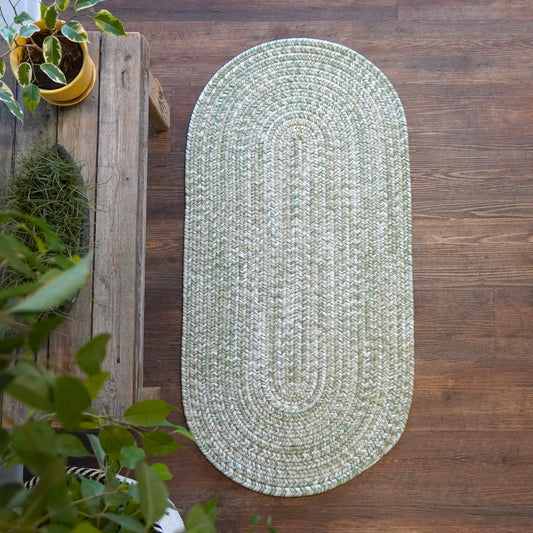 Mystic Woven Tweed Palm Bay Modern Farmhouse Oval Runner