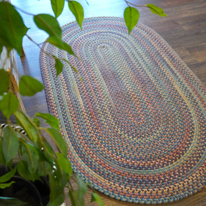 Timeless Wool Braid Catalina Multi Oval Rug