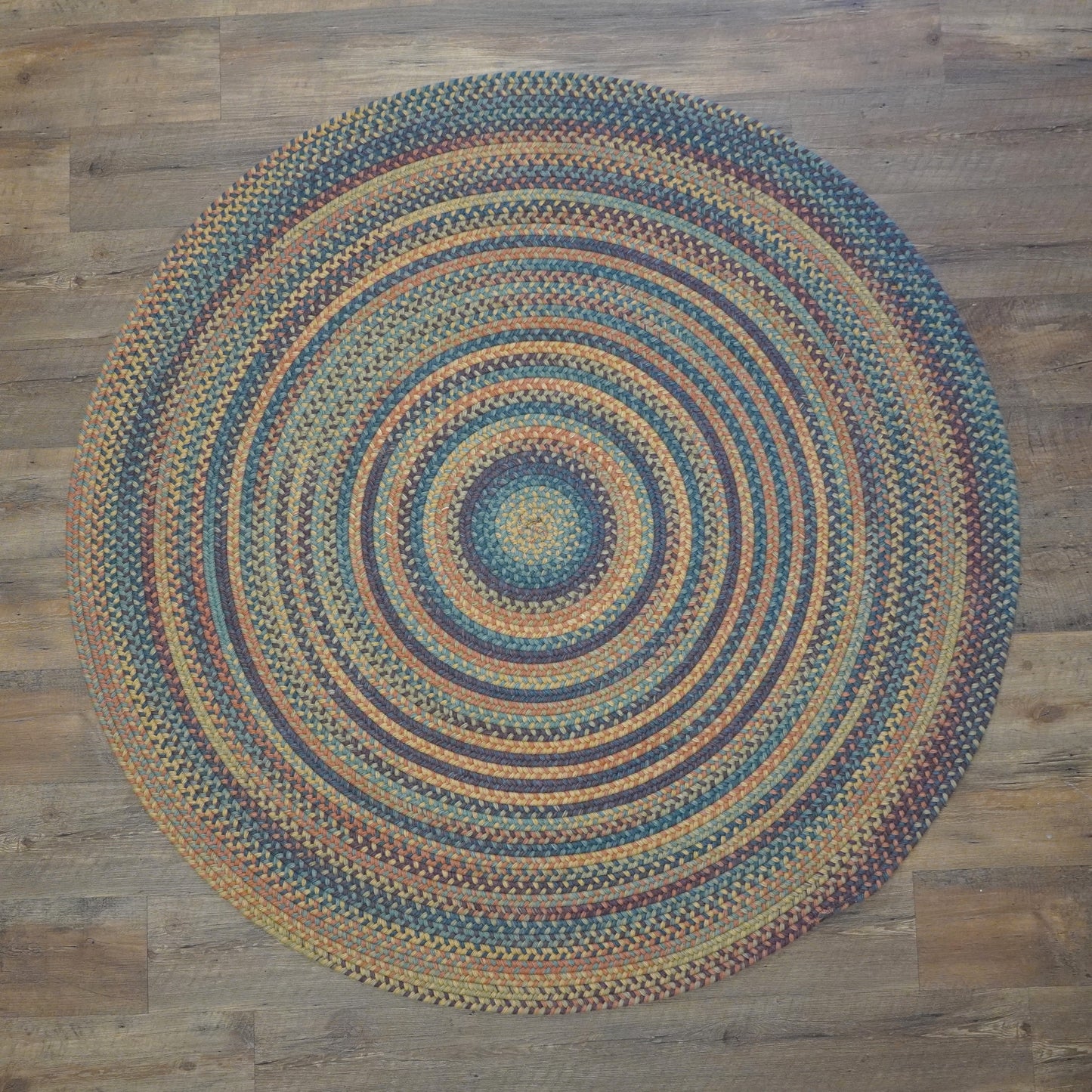 Timeless Wool Circle Braid Catalina Multi Round Braided Rug