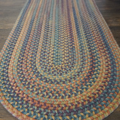 Timeless Wool Braid Catalina Multi Oval Runner