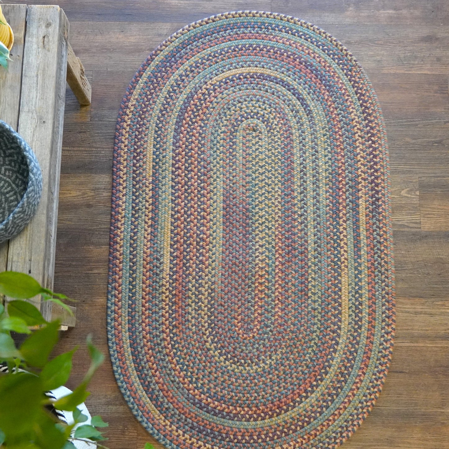 Timeless Wool Braid Catalina Multi Oval Rug