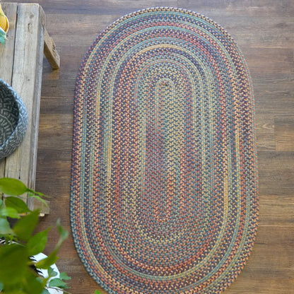 Timeless Wool Braid Catalina Multi Oval Rug