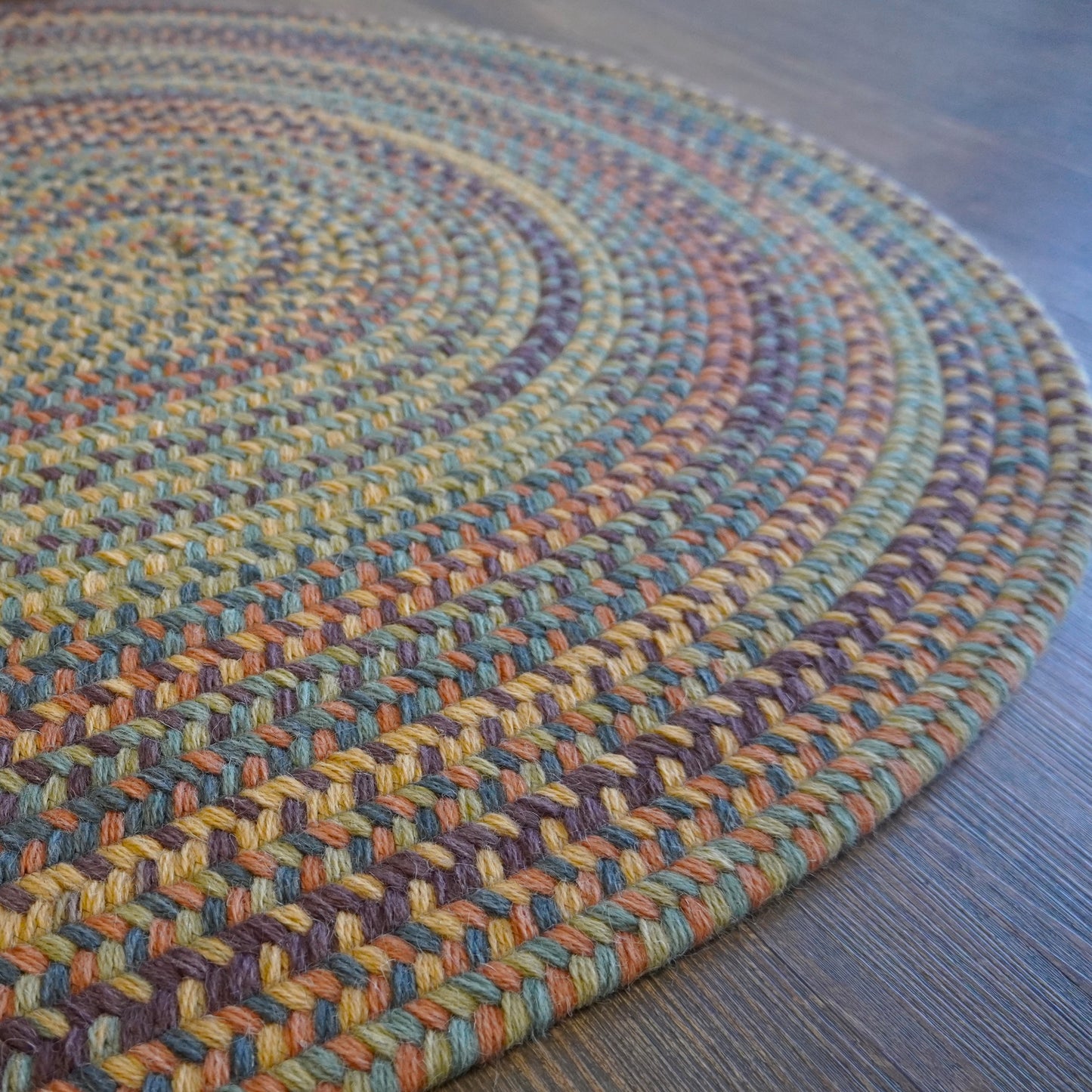 Timeless Wool Braid Catalina Multi Oval Rug