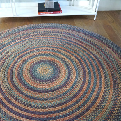 Timeless Wool Circle Braid Catalina Multi Round Braided Rug