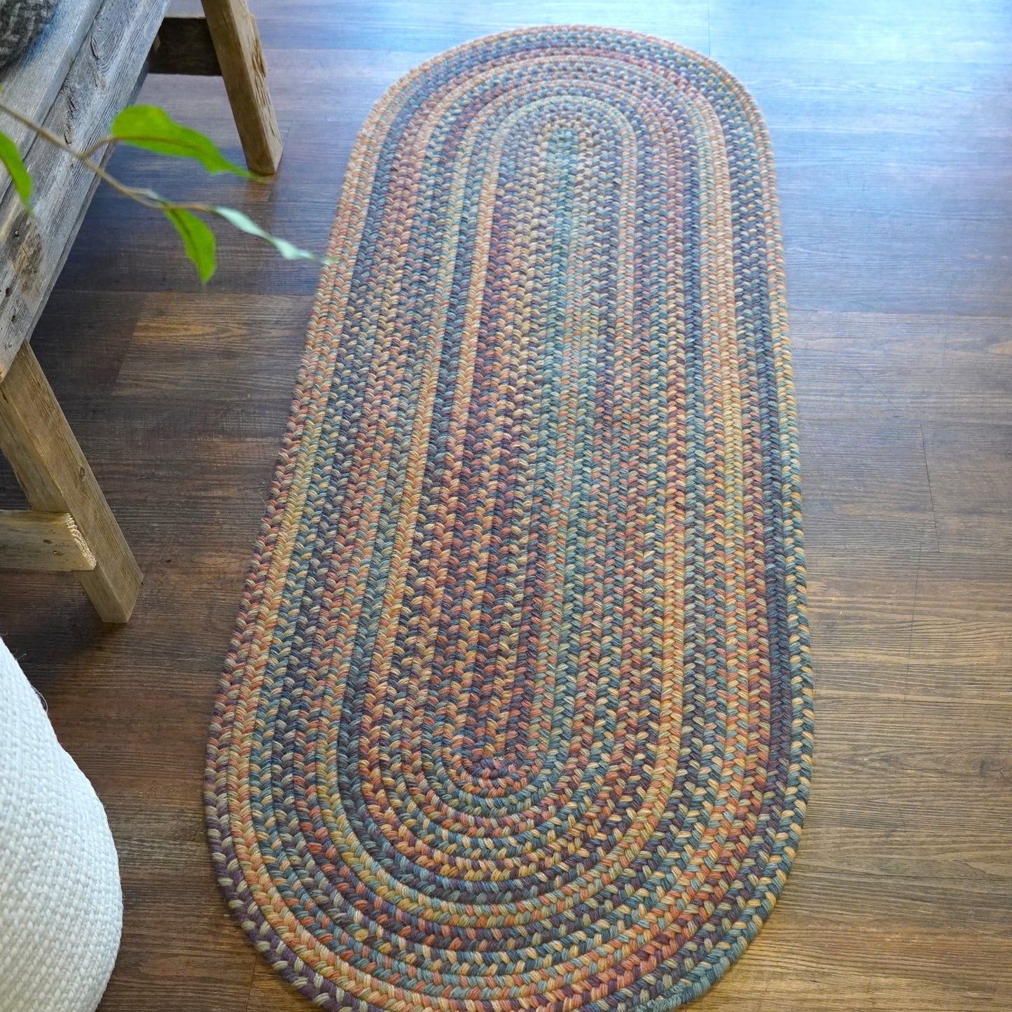 Timeless Wool Braid Catalina Multi Oval Runner