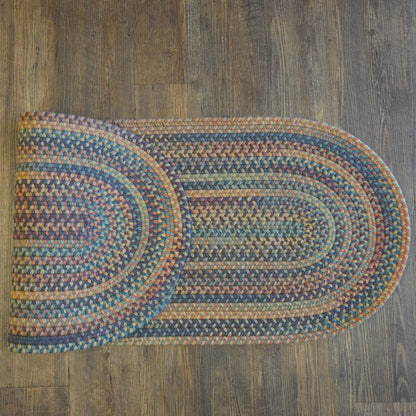 Timeless Wool Braid Catalina Multi Oval Runner