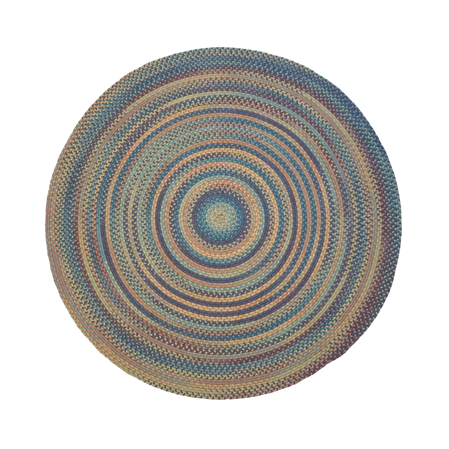 Timeless Wool Circle Braid Catalina Multi Round Braided Rug