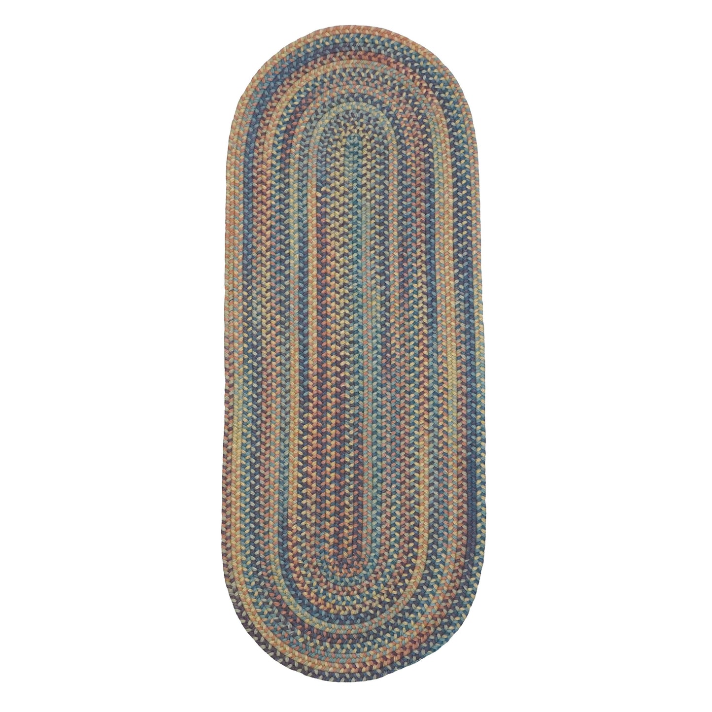 Timeless Wool Braid Catalina Multi Oval Runner