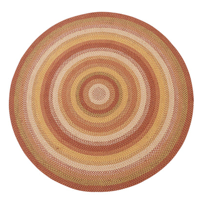 Amber Leaf Brick Red Jute Braided Round Rugs