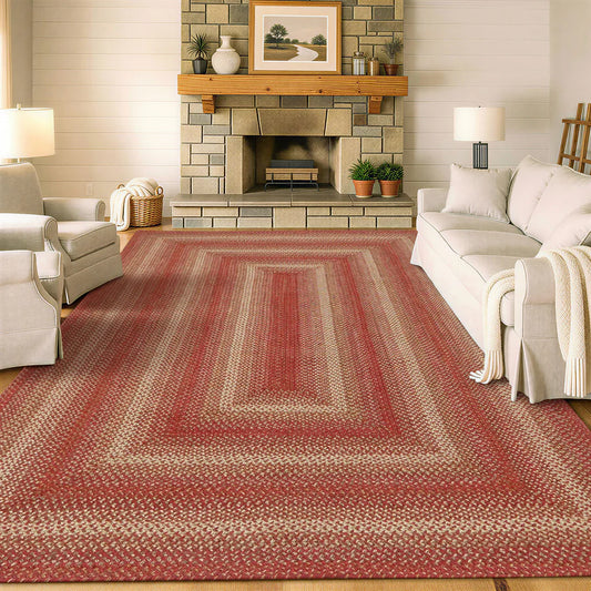 Embroided Red Rug Red Braided Rugs: Versatile and Vibrant Options for Kitchen, Living ...