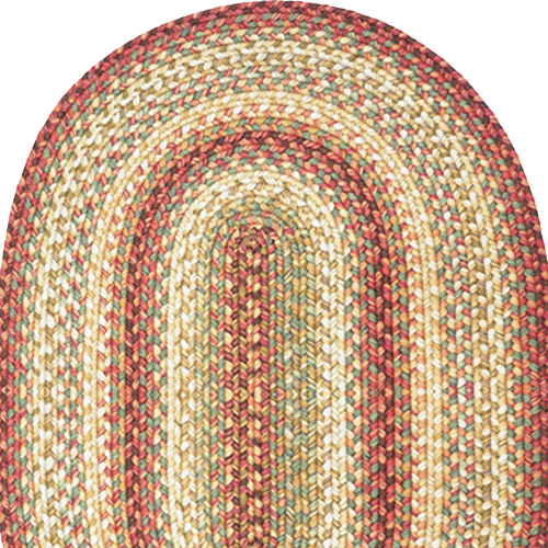 Thistle Green/Country Red Traditional Braided Rugs - Oval Only – Cattail  Cottage
