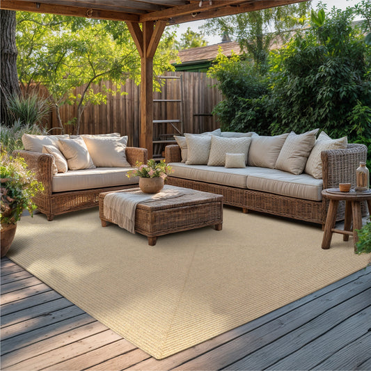 Biscuit Brown Ultra Durable Braided Rectangular Rugs