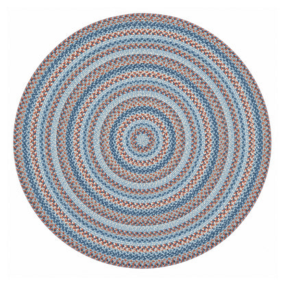 Cape Cod Blue Jute Braided Round Rugs