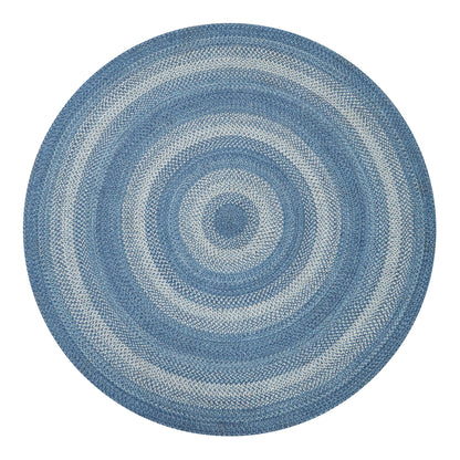 Denim Blue Braided Round Jute Rugs