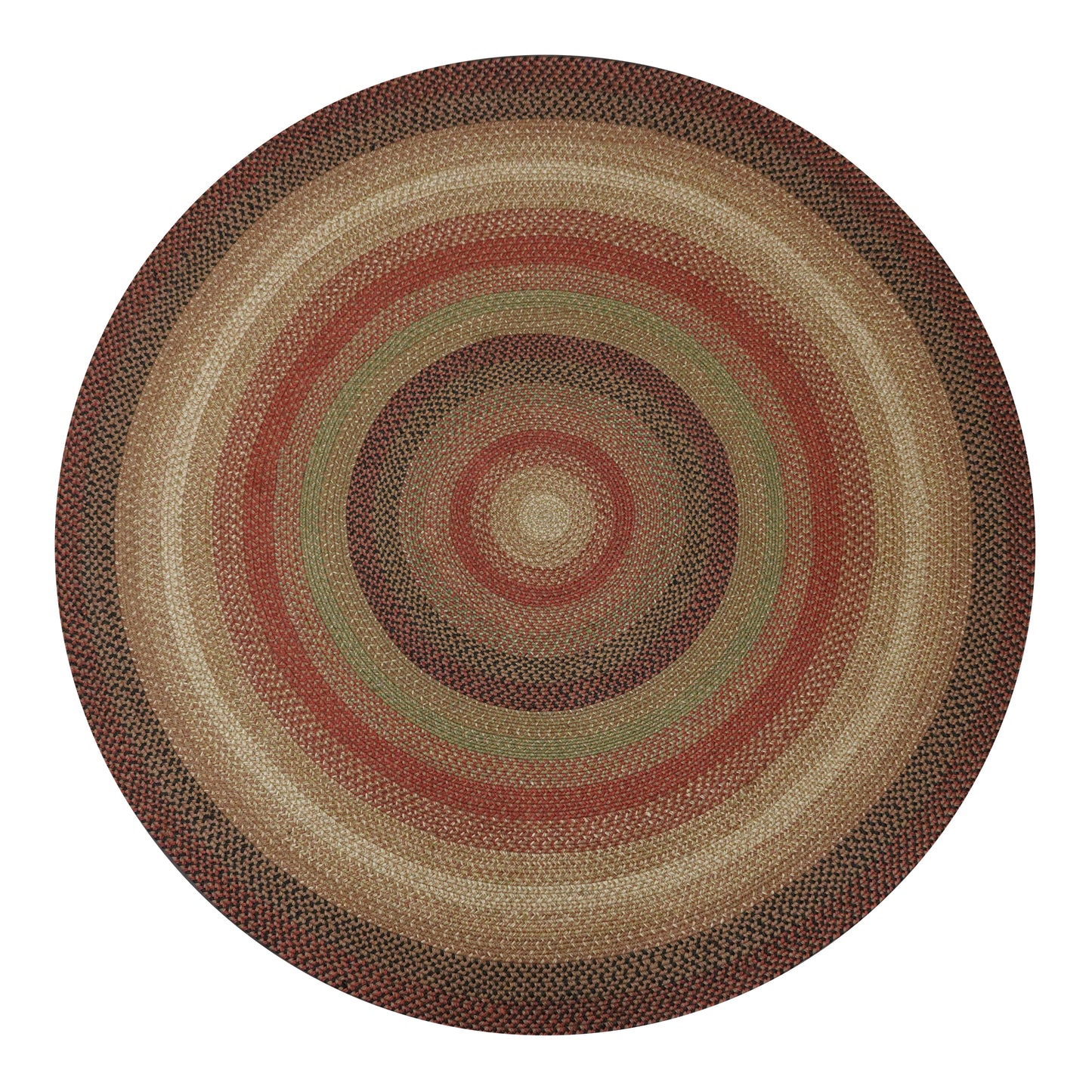 Gingerbread Jute Brown Round Braided Rugs