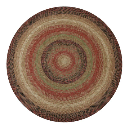 Gingerbread Jute Brown Round Braided Rugs