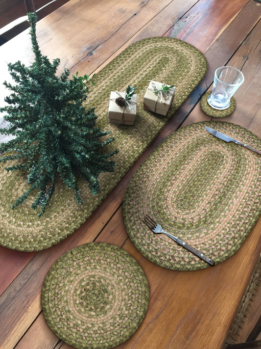 Grassland Green Jute Braided Accessories