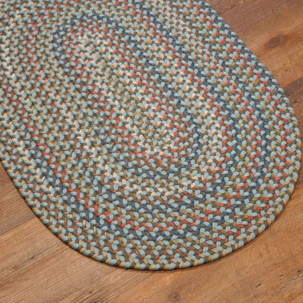 Colgate Braided Multi Stone Blue Indoor Modern Farmhouse Rug