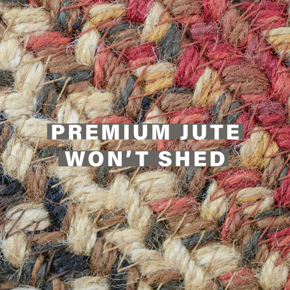 Chester Red Jute Braided Rectangular Rugs