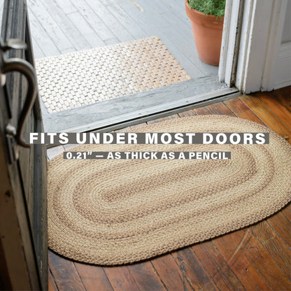 Cookie Dough Jute Braided Oval Rug