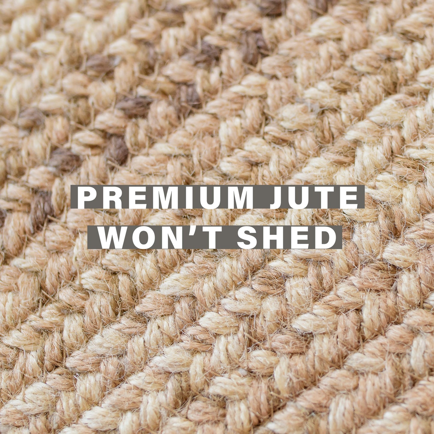 Cookie Dough Jute Braided Rectangular Rug