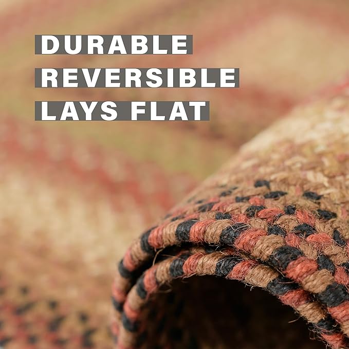 Gingerbread Jute Brown Round Braided Rugs