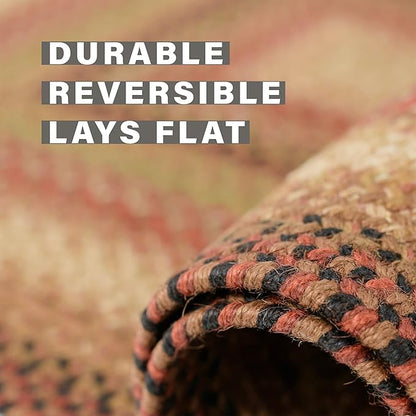 Gingerbread Jute Brown Round Braided Rugs
