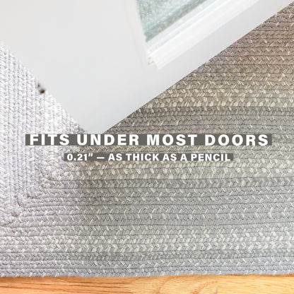 Grey Cloud Jute Braided Rectangular Rugs