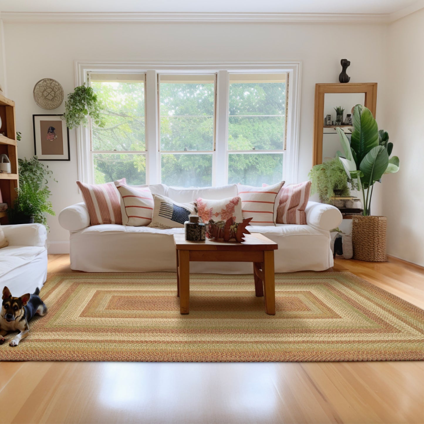 Harvest Brown Jute Rectangular Braided Rugs