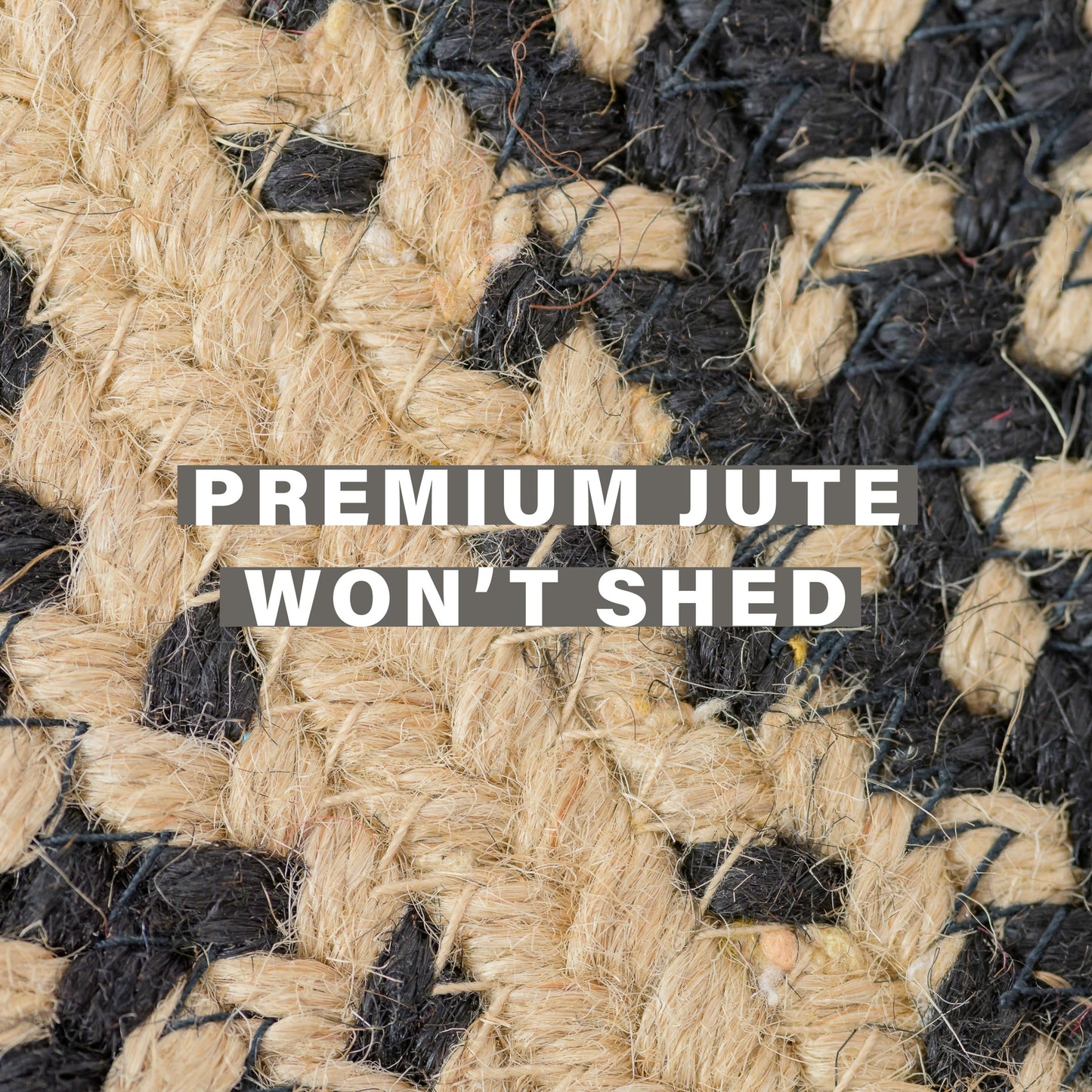 Manchester Black-Tan Rectangular Jute Braided Rugs