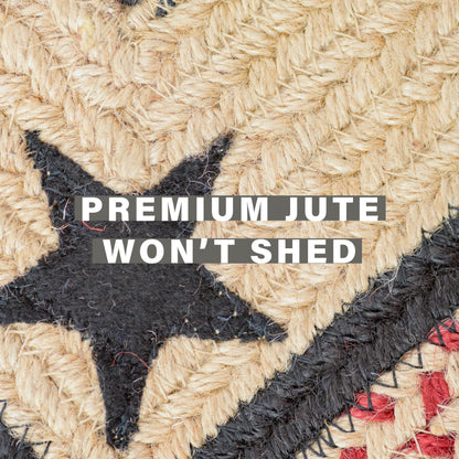 Primitive Star - Gloucester Black & Grey Rectangular Jute Braided Rugs