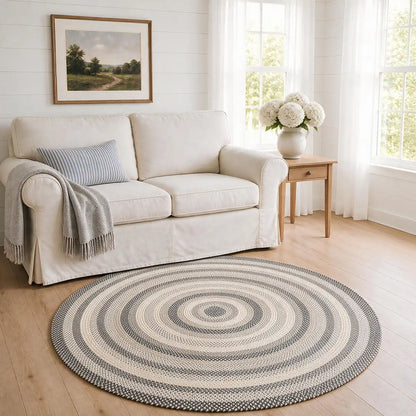 Birch Ivory Jute Braided Round Rugs