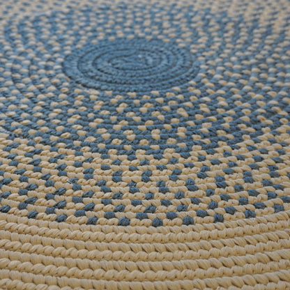 Mohave Braid Round Lake Blue Round Braided Rug