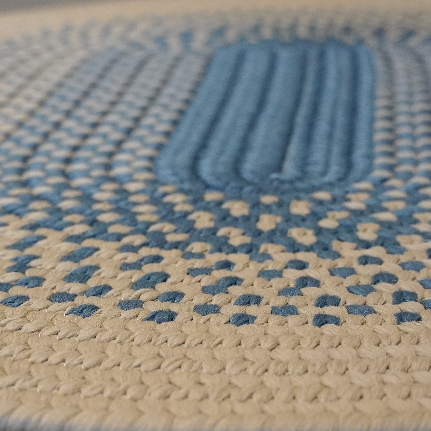 Mohave Braid Lake Blue Oval Braided Rug