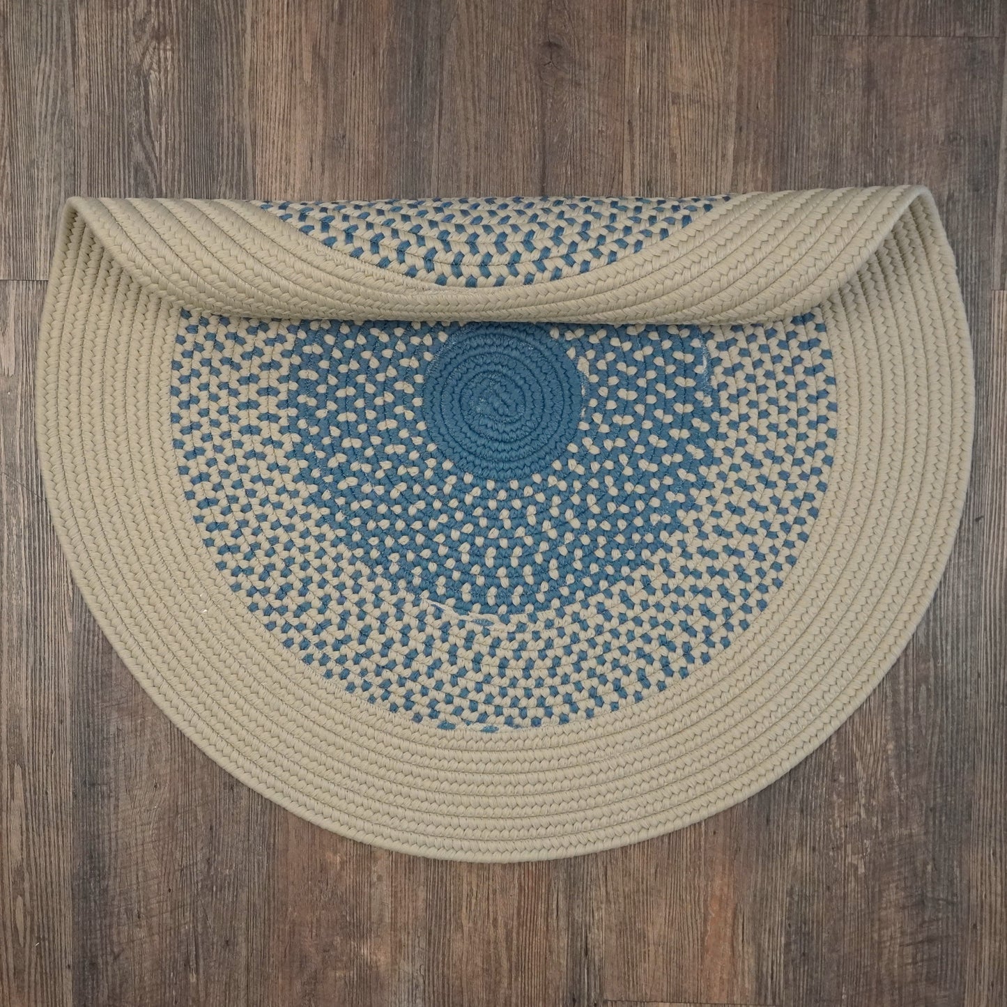 Mohave Braid Round Lake Blue Round Braided Rug