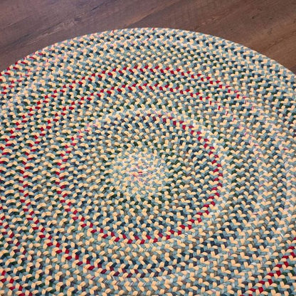 Ashland Braid Round Yellow Sunnyside Multi Modern Farmhouse Rug