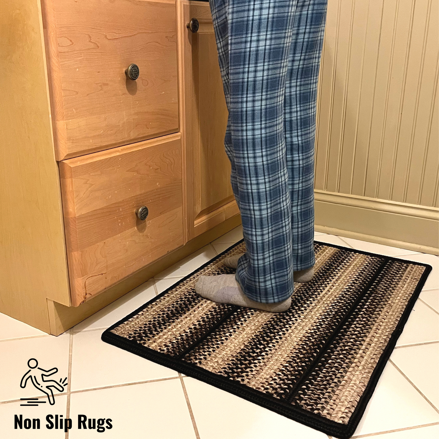 Non Slip, Waterproof Rug - Blackbird - Entryway, Kitchen, Bathroom –