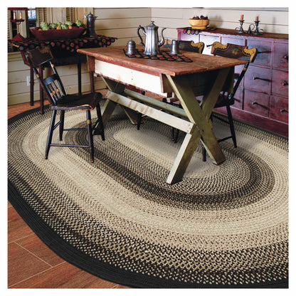 Homespice Decor 20 x 30 Rect. Black Forest Ultra Durable Braided Rug