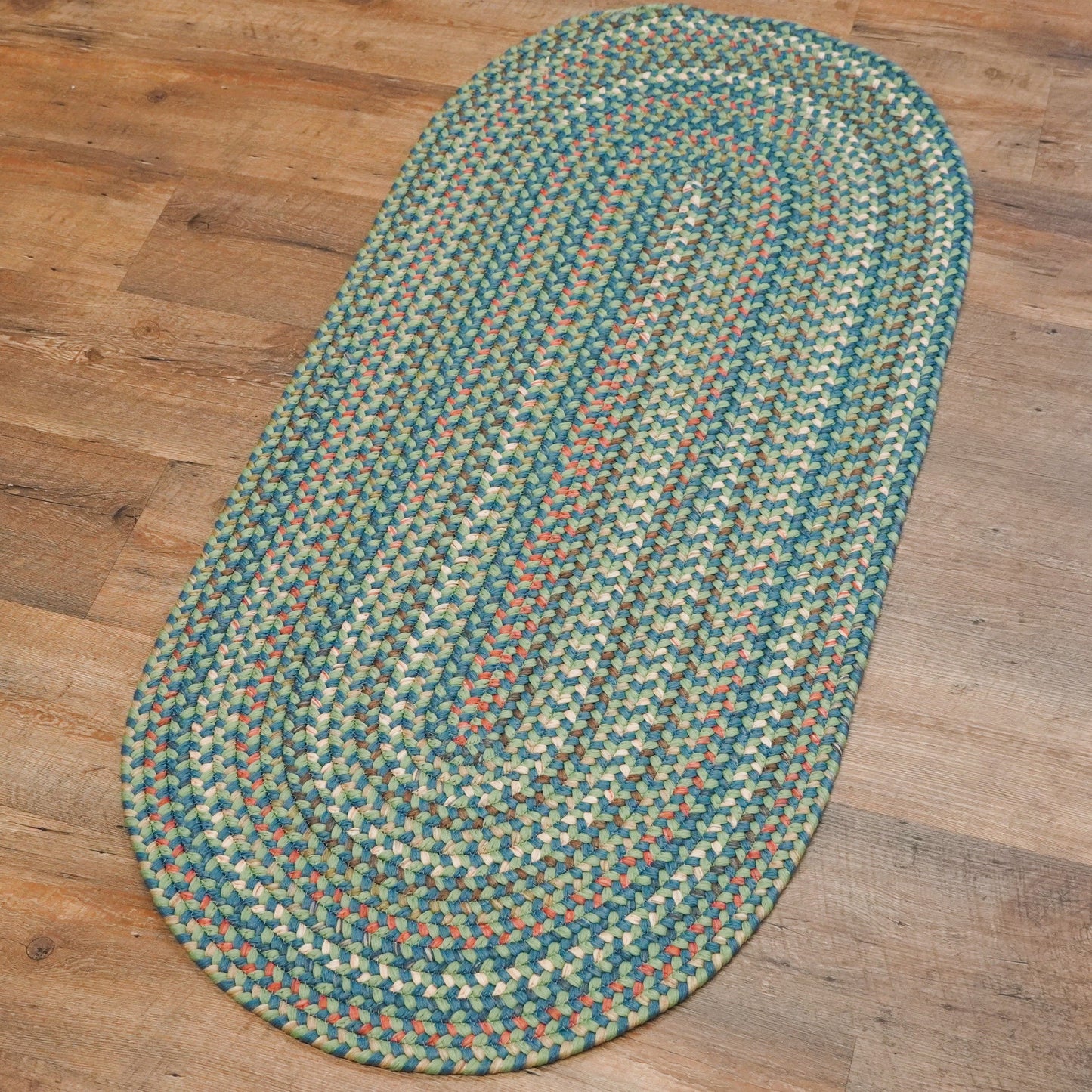 Colgate Braided Multi Bluegrass Indoor Runner Modern Farmhouse Rug