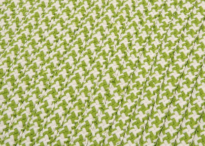 Outdoor Houndstooth Tweed Lime Outdoor Braided Rectangular Rugs