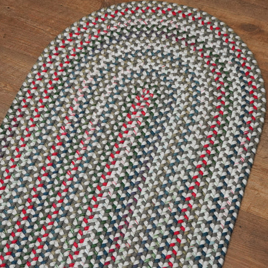 Heartsfield Braid Greystone Braid Multi Indoor Round Modern Farmhouse Rug