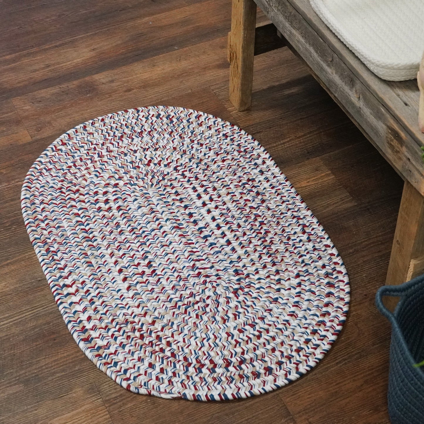 Jessee Tweed Americana Oval Modern Farmhouse Rug