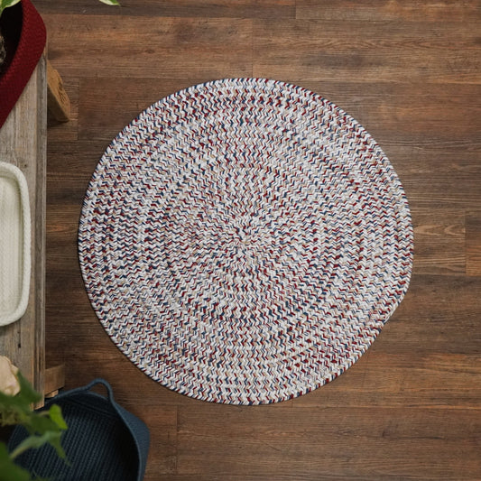 Jessee Tweed Round Americana Modern Farmhouse Rug