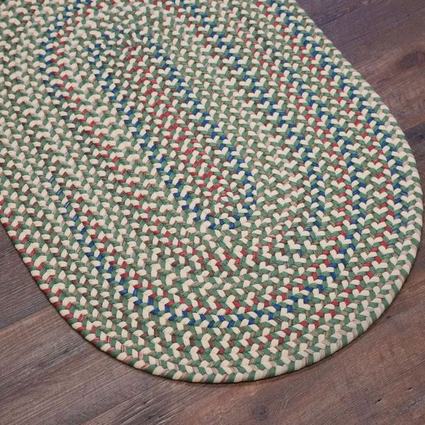 Colgate Braided Multi Moss Yellow Indoor Modern Farmhouse Rug