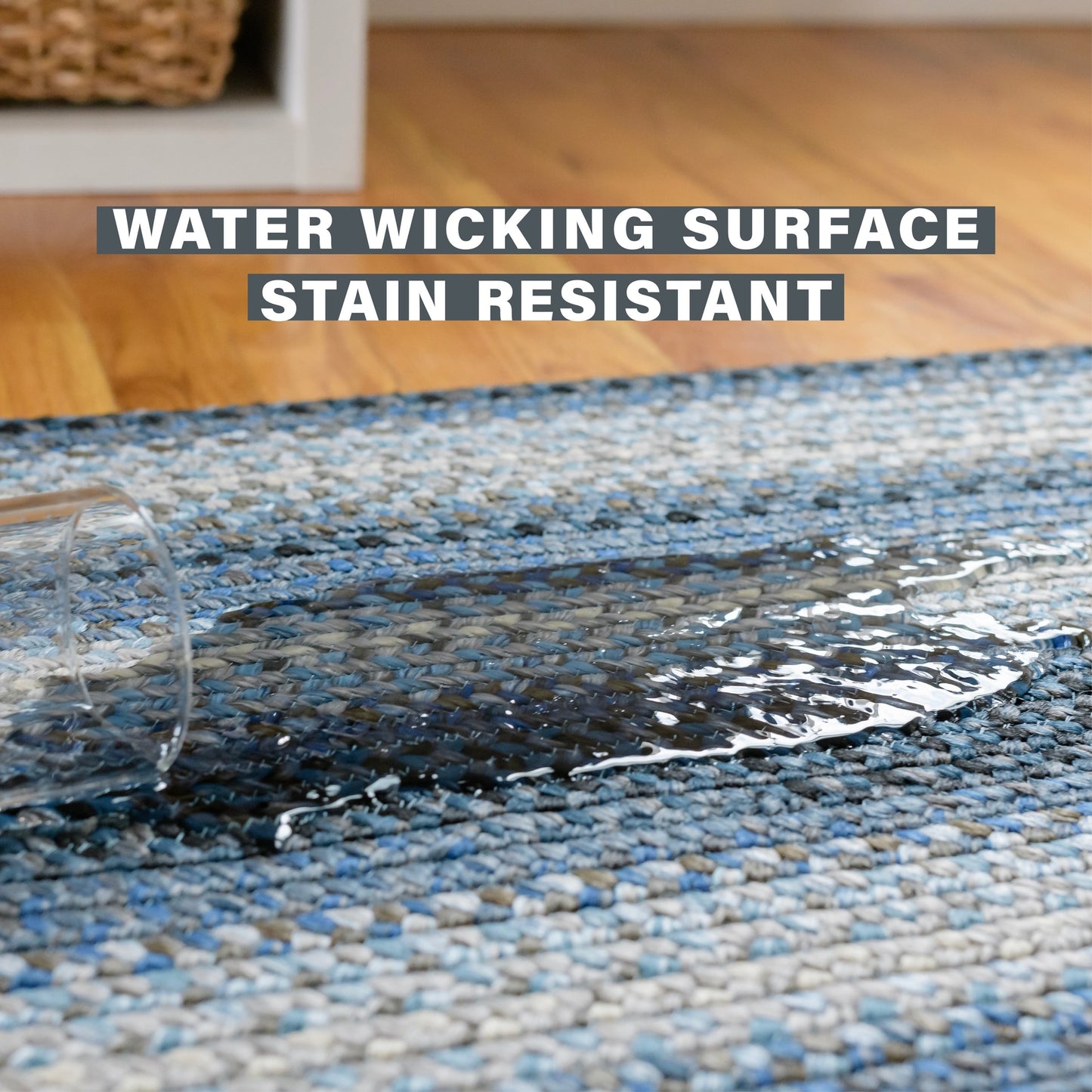 Juniper Blue Ultra Durable Braided Rectangular Rugs