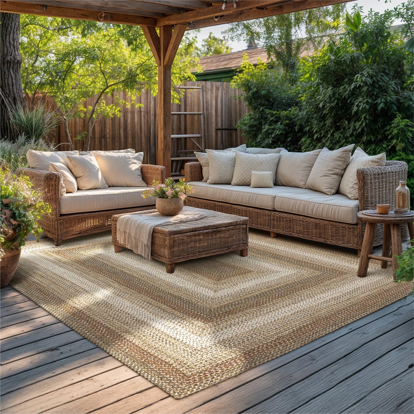 Wildwood Brown Ultra Durable Braided Rectangular Rugs